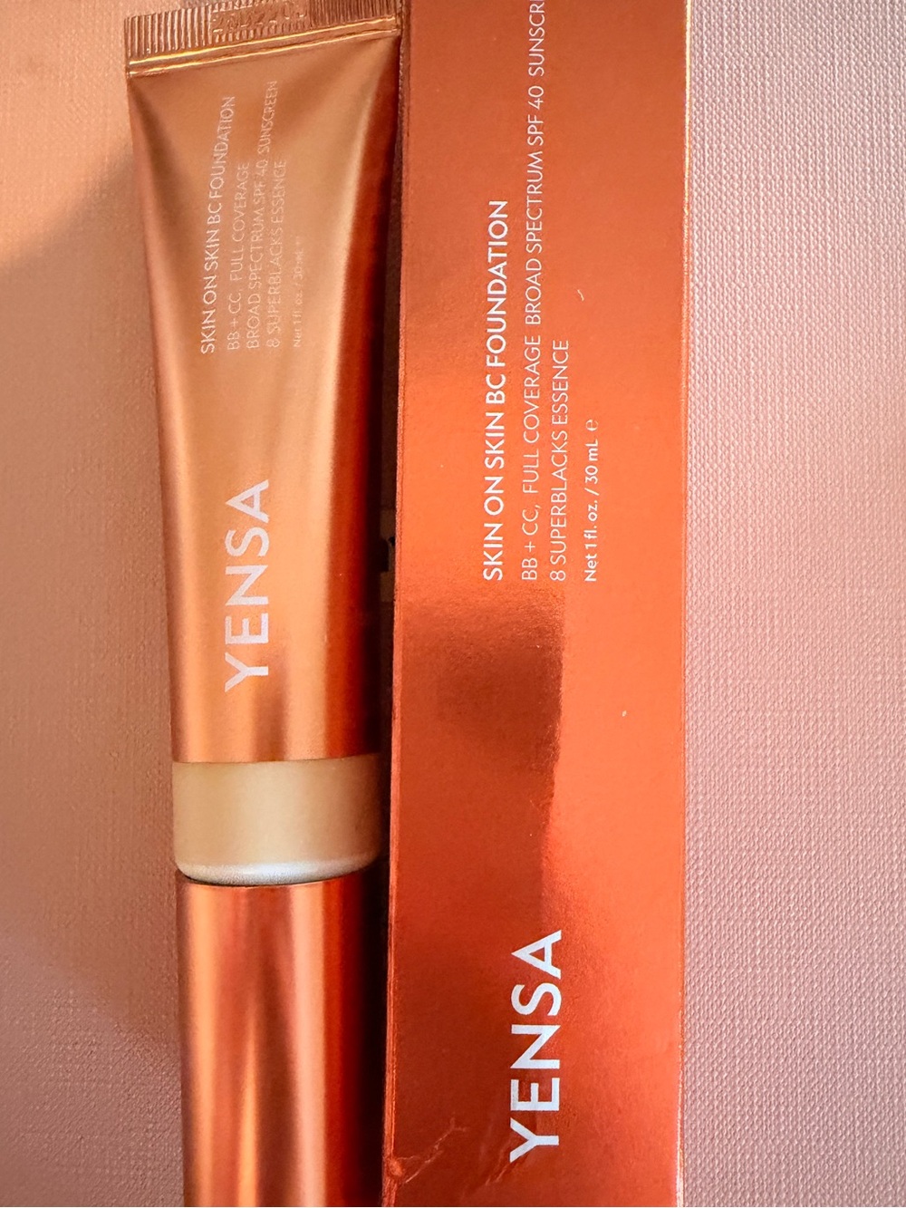 Yensa Skin On Skin BC Foundation BB+CC Full Coverage Full Spectrum SPF40 BNIB